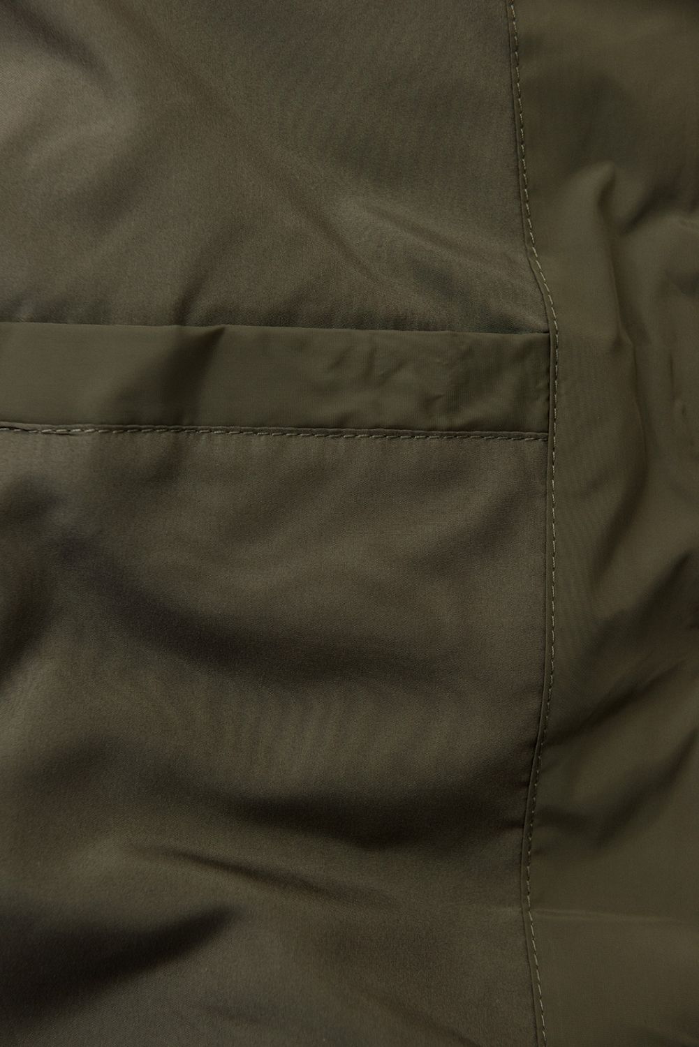 Elegante Winterjacke mit Kunstfell, Khaki