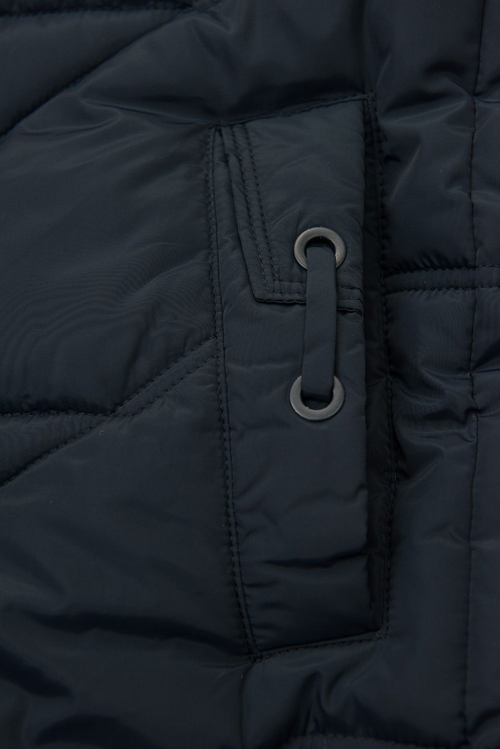 Elegante Winterjacke mit Kunstfell, Dunkelblau