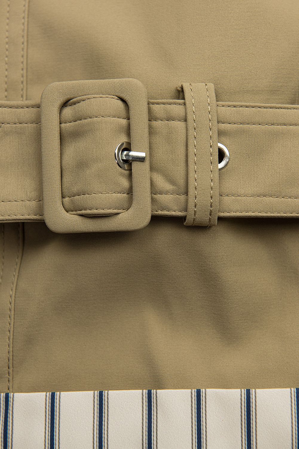 Mocca Trenchcoat mit Taillengürtel