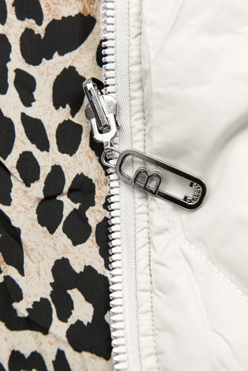 Wendejacke Weiß/Leopardenmuster