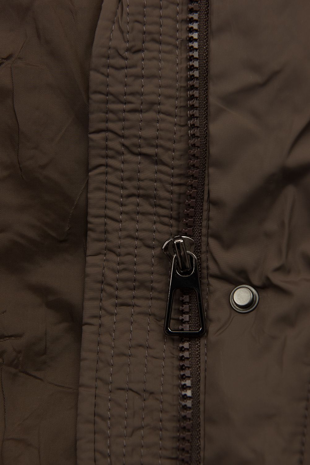 Damen-Winterjacke mit Strickbündchen Dunkelbraun