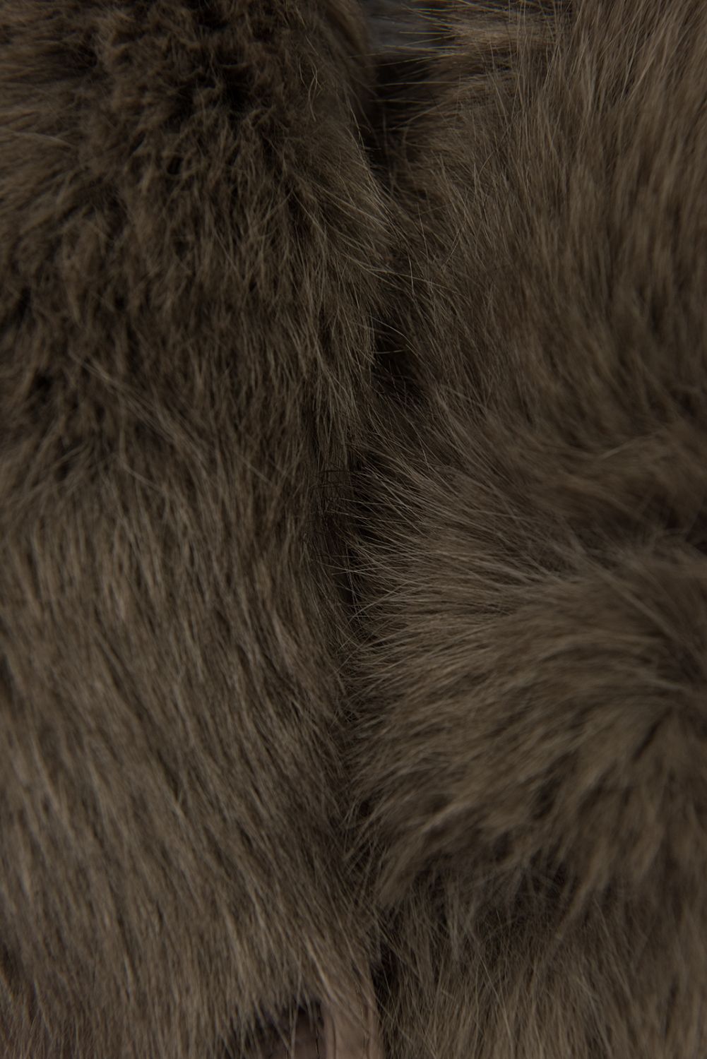 Damen-Winterjacke mit Strickbündchen Braun