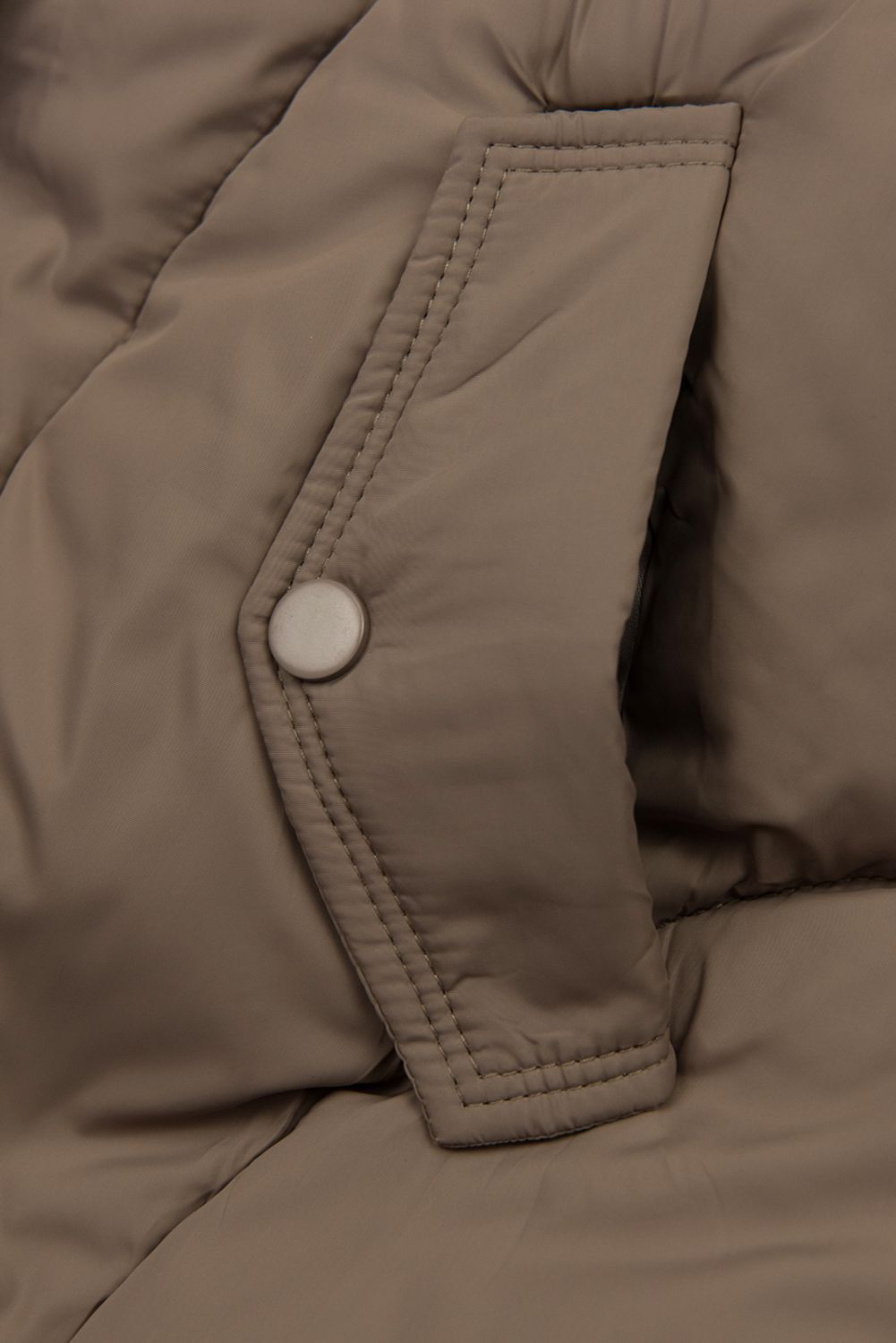Damen-Winterjacke mit Strickbündchen Braun