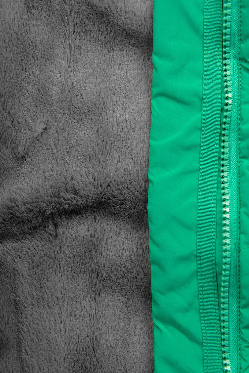 Winter Steppjacke mit Futter - Plüsch Grün