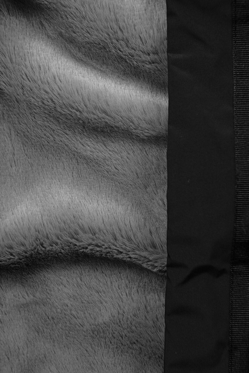 Winter Steppjacke mit Futter - Plüsch Schwarz