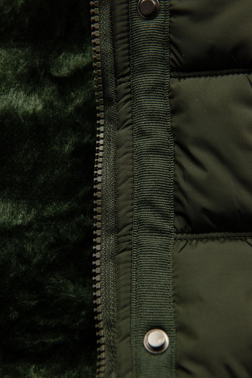 Wintermantel mit Teddy-Futter Khaki