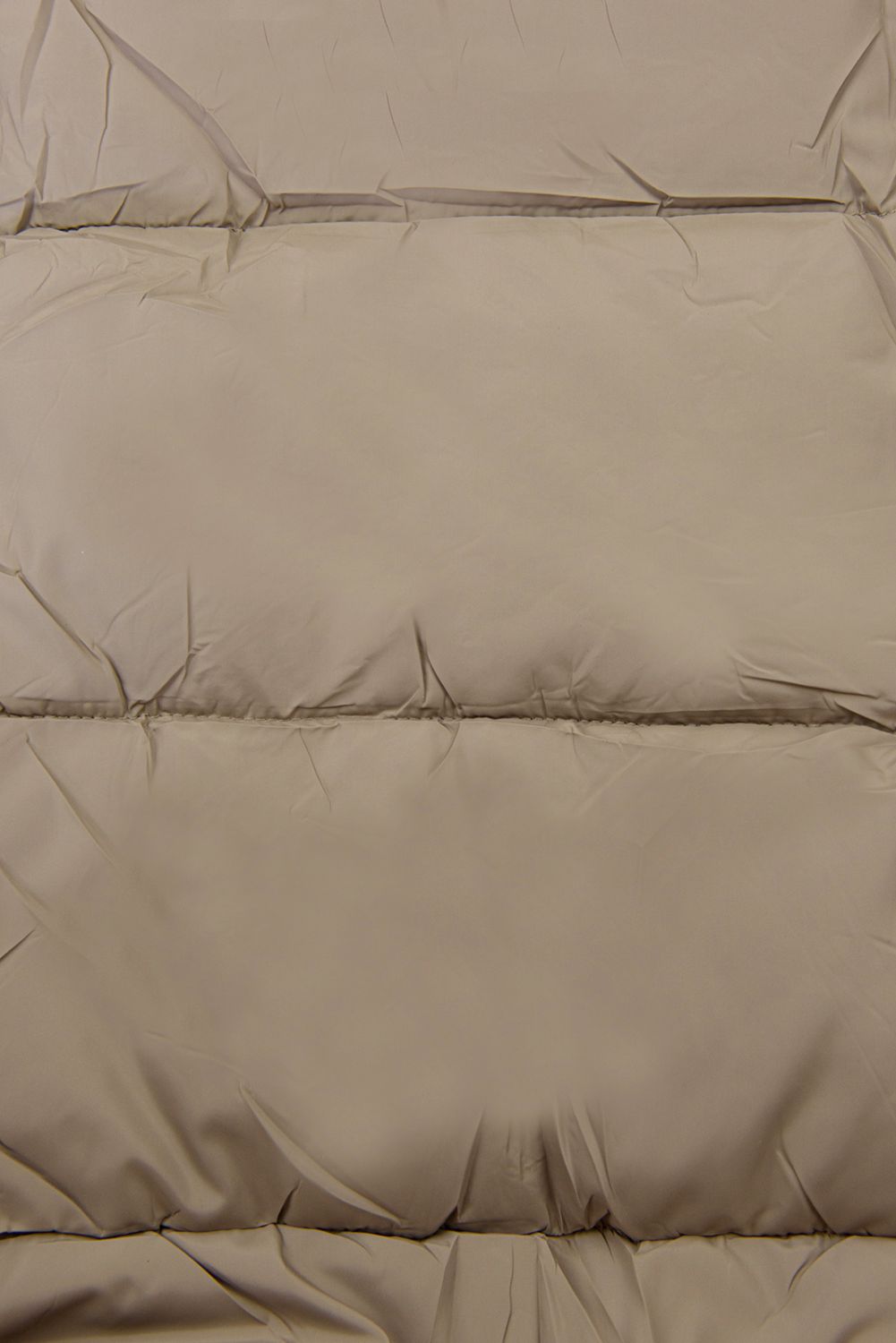 Damen-Steppmantel für den Winter mit voluminöser Kapuze Beige