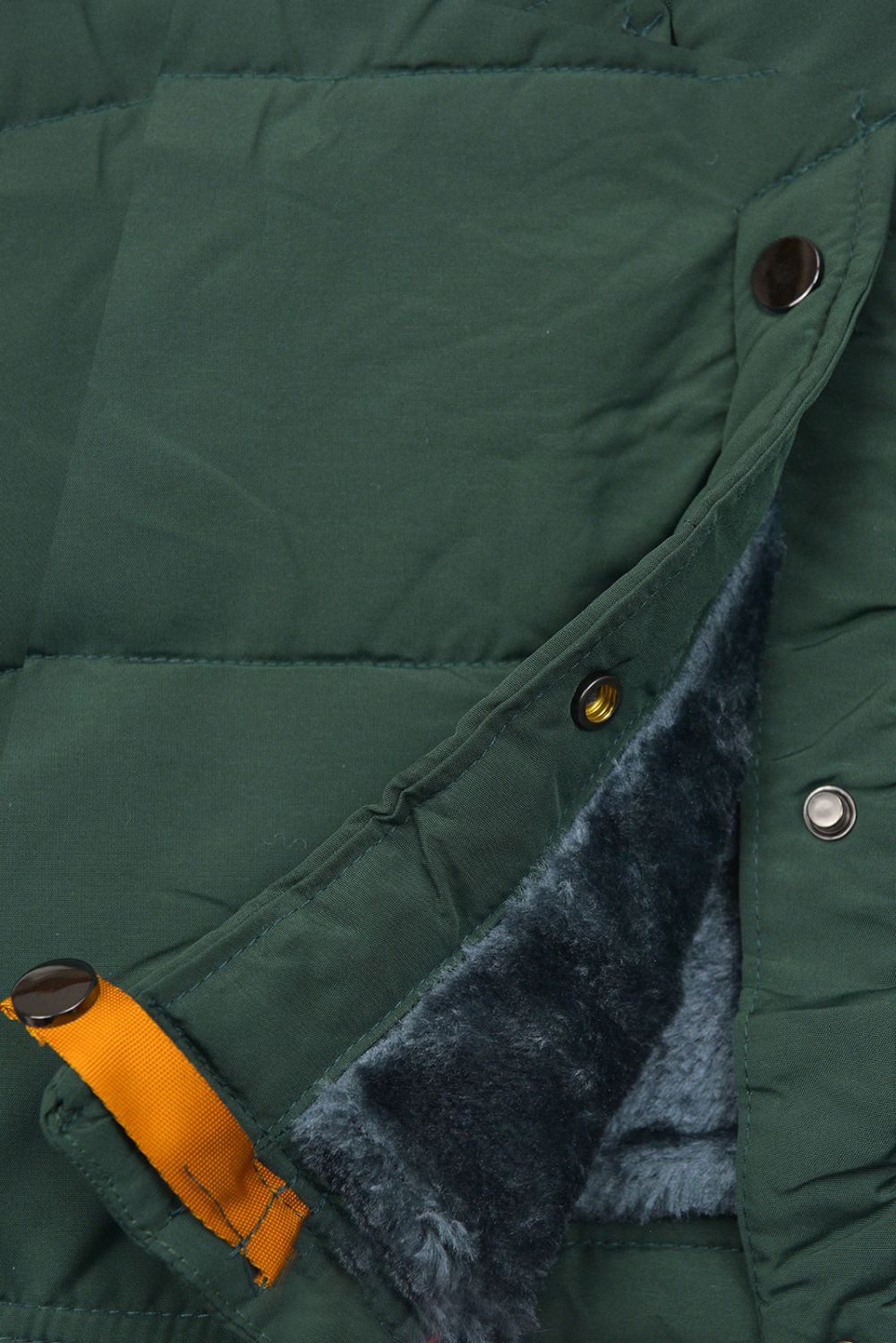 Winterjacke mit Teddy-Futter dunkelgrün/grau