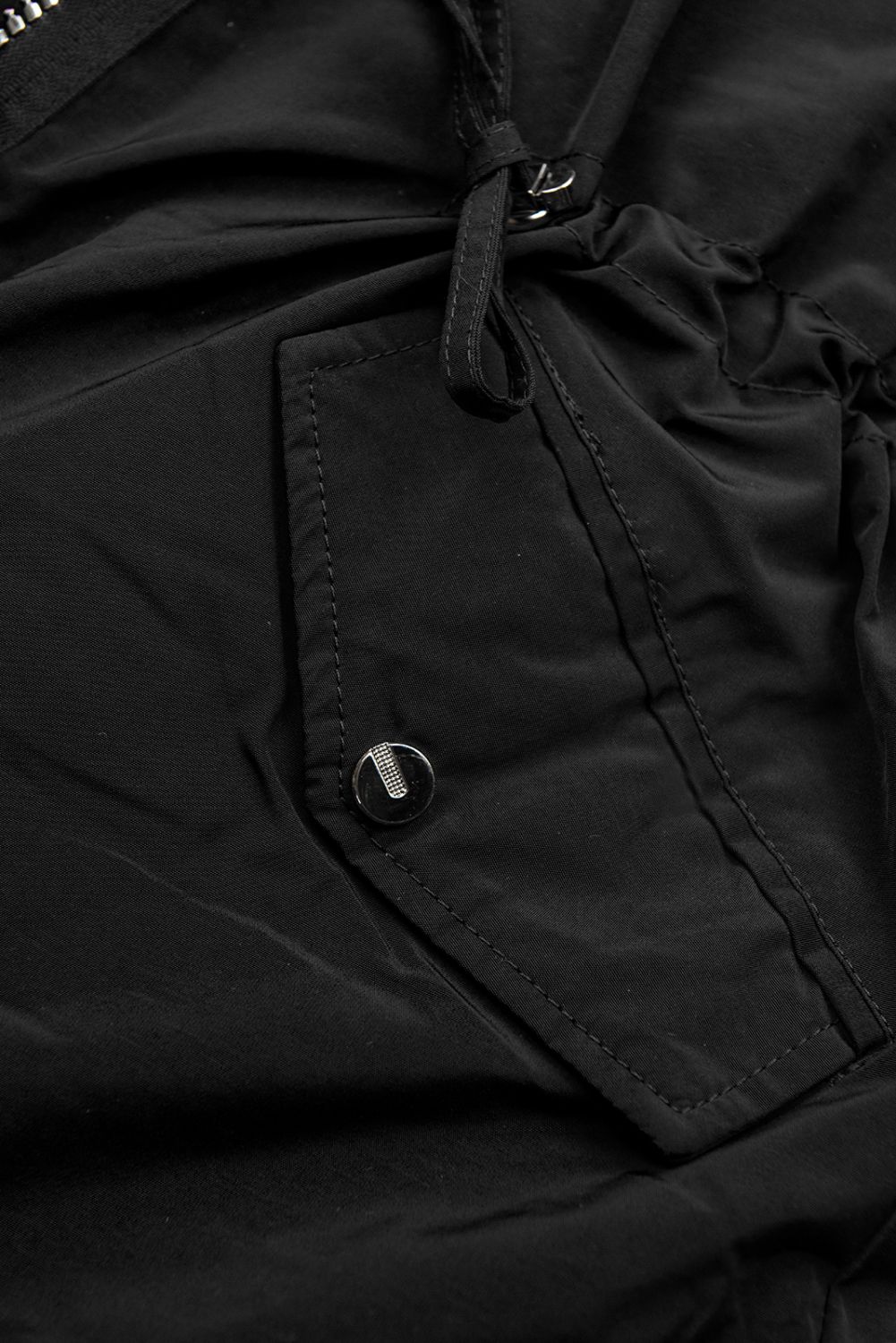 Parka mit Kunstpelz Saum schwarz-schwarz