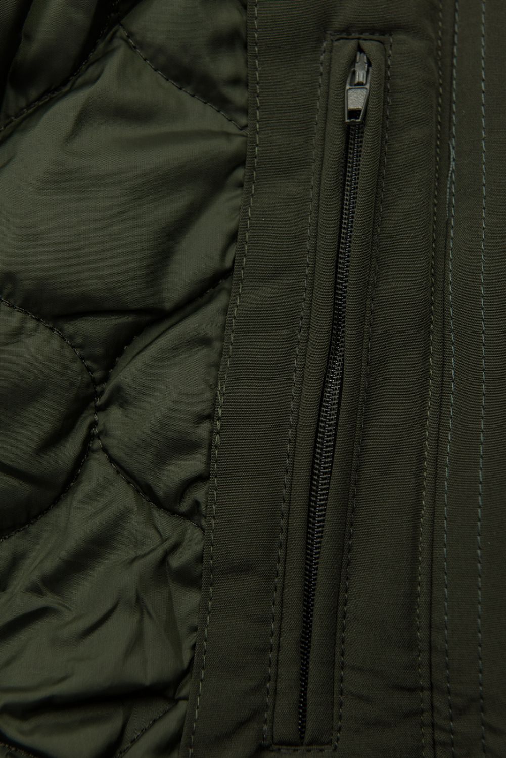 Parka mit Fleece Futter Kapuze khaki