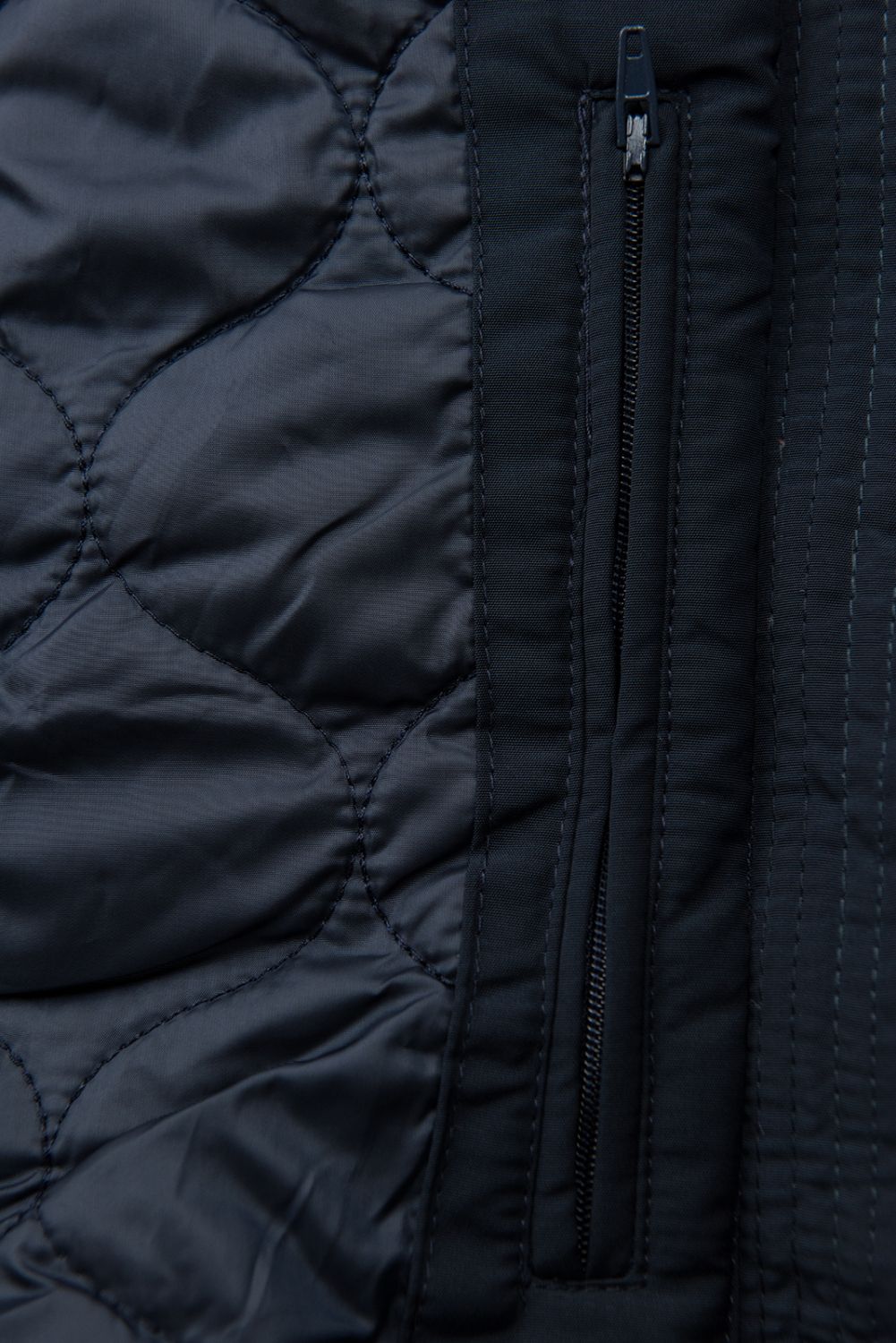 Parka mit Fleece Futter Kapuze dunkelblau