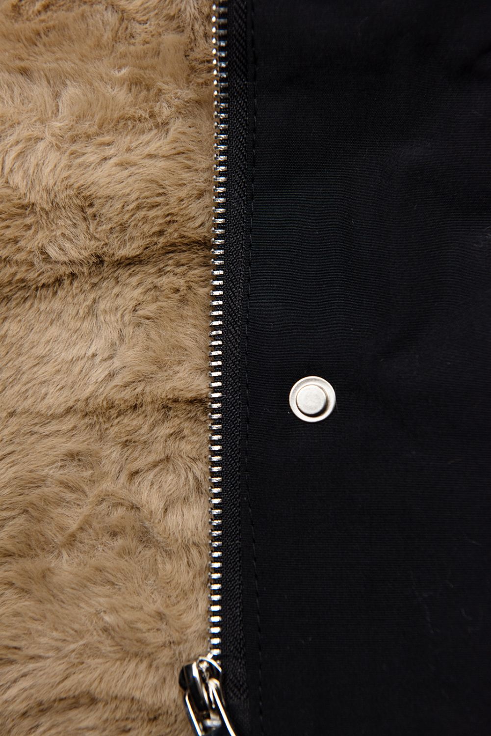 Winterparka mit Fellimitat schwarz