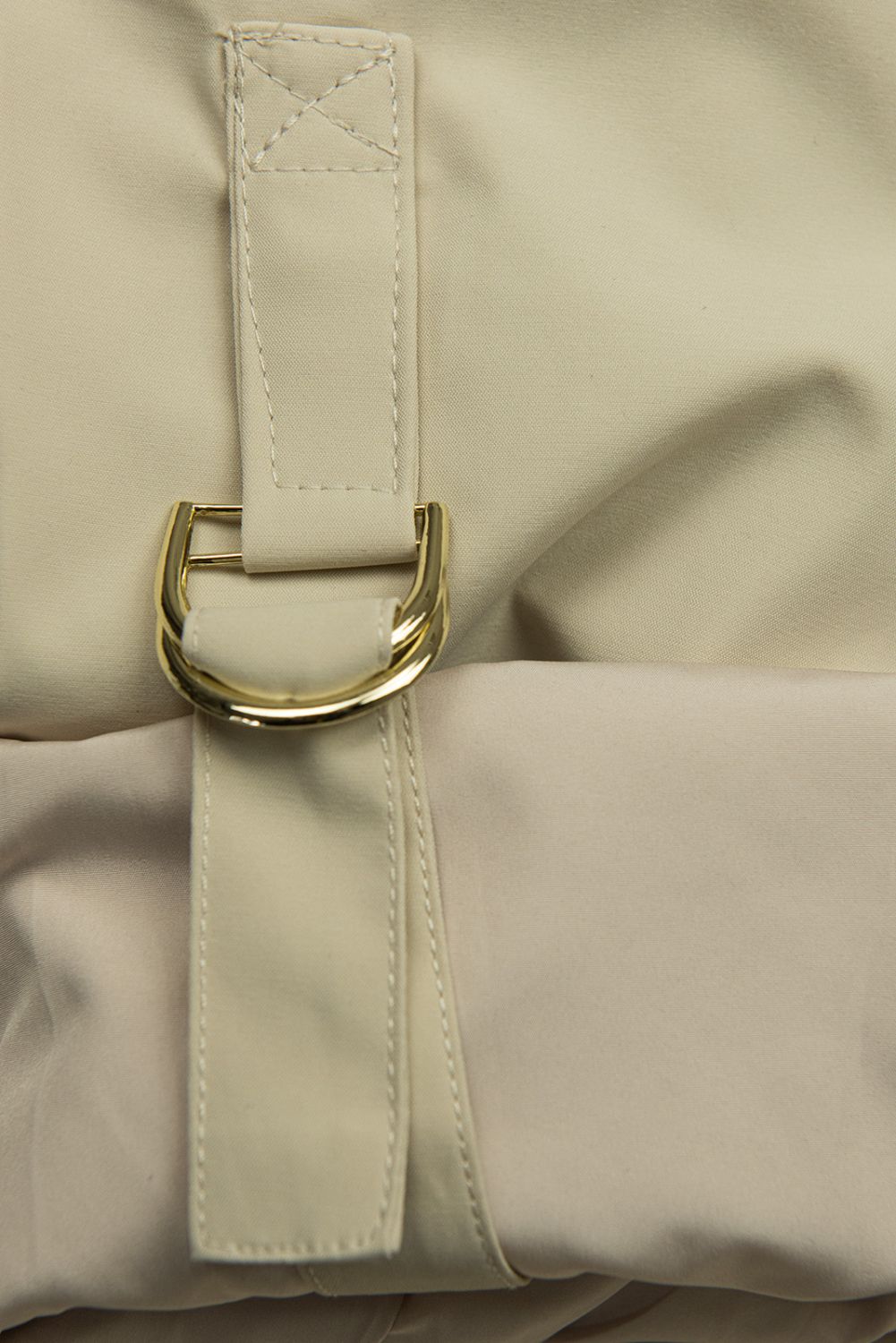 Damen-Parka mit Golddetails Beige