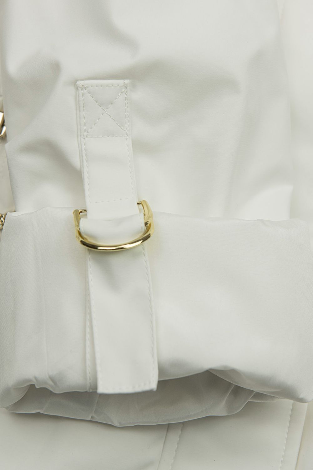 Damen-Parka mit Golddetails Weiß