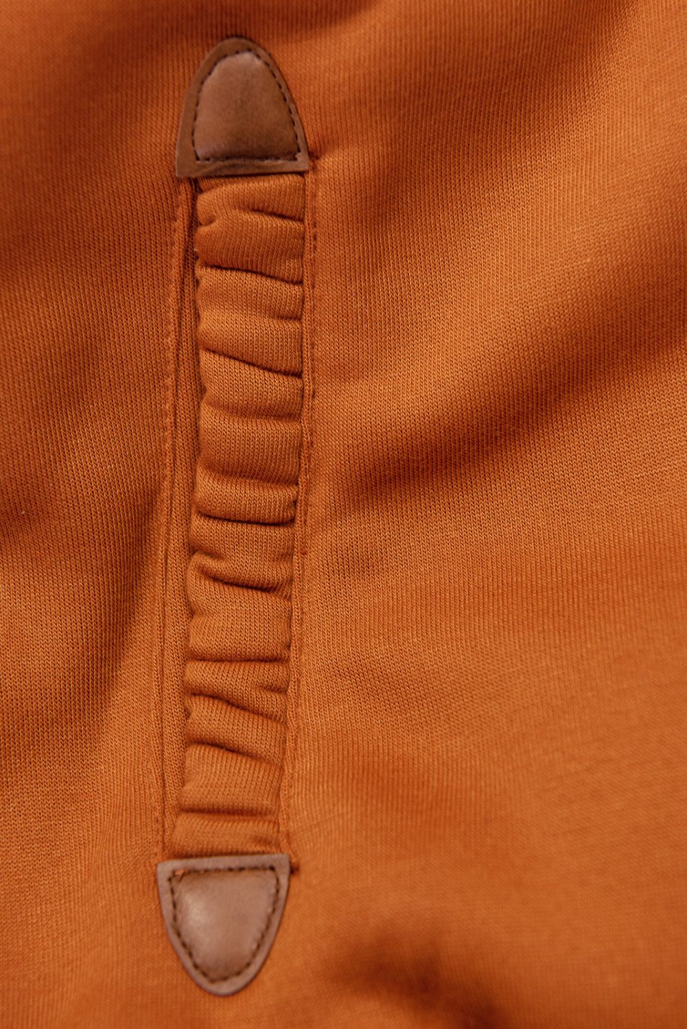 Sweatjacke mit bedrucktes Futter in der Kapuze terrakotta