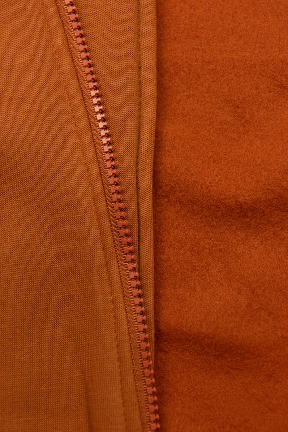 Sweatjacke mit bedrucktes Futter in der Kapuze terrakotta