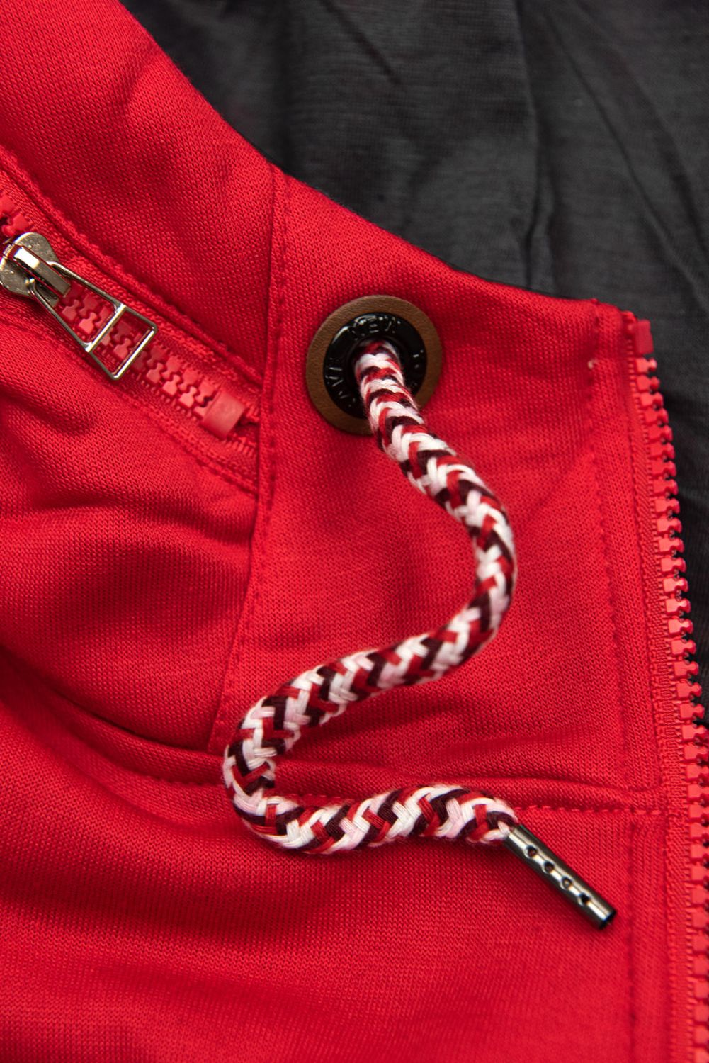 LHD Sweatjacke mit Gummi in der Taille rot