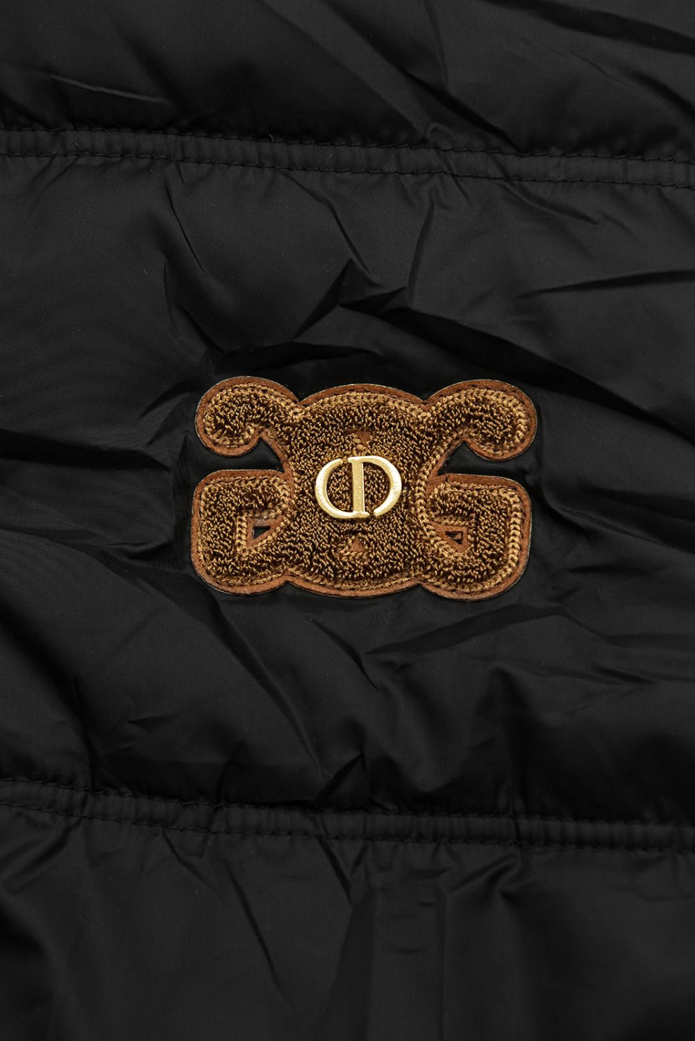 Gesteppte Damenweste mit abnehmbarer Kapuze Schwarz