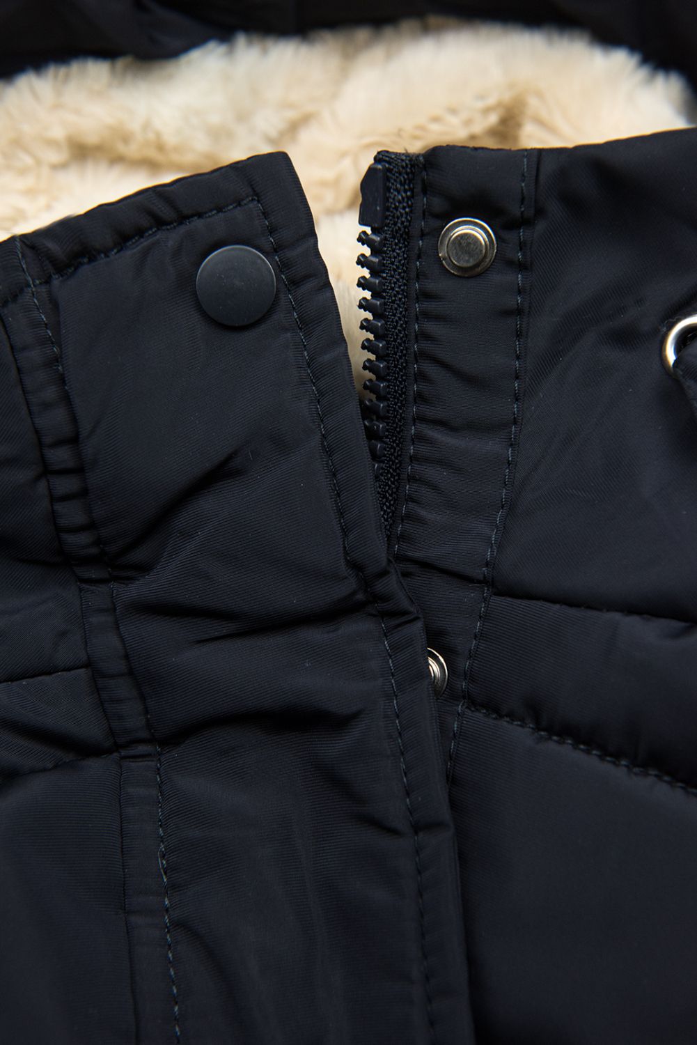 Parka mit kuschelig gefütterter Kapuze dunkelblau