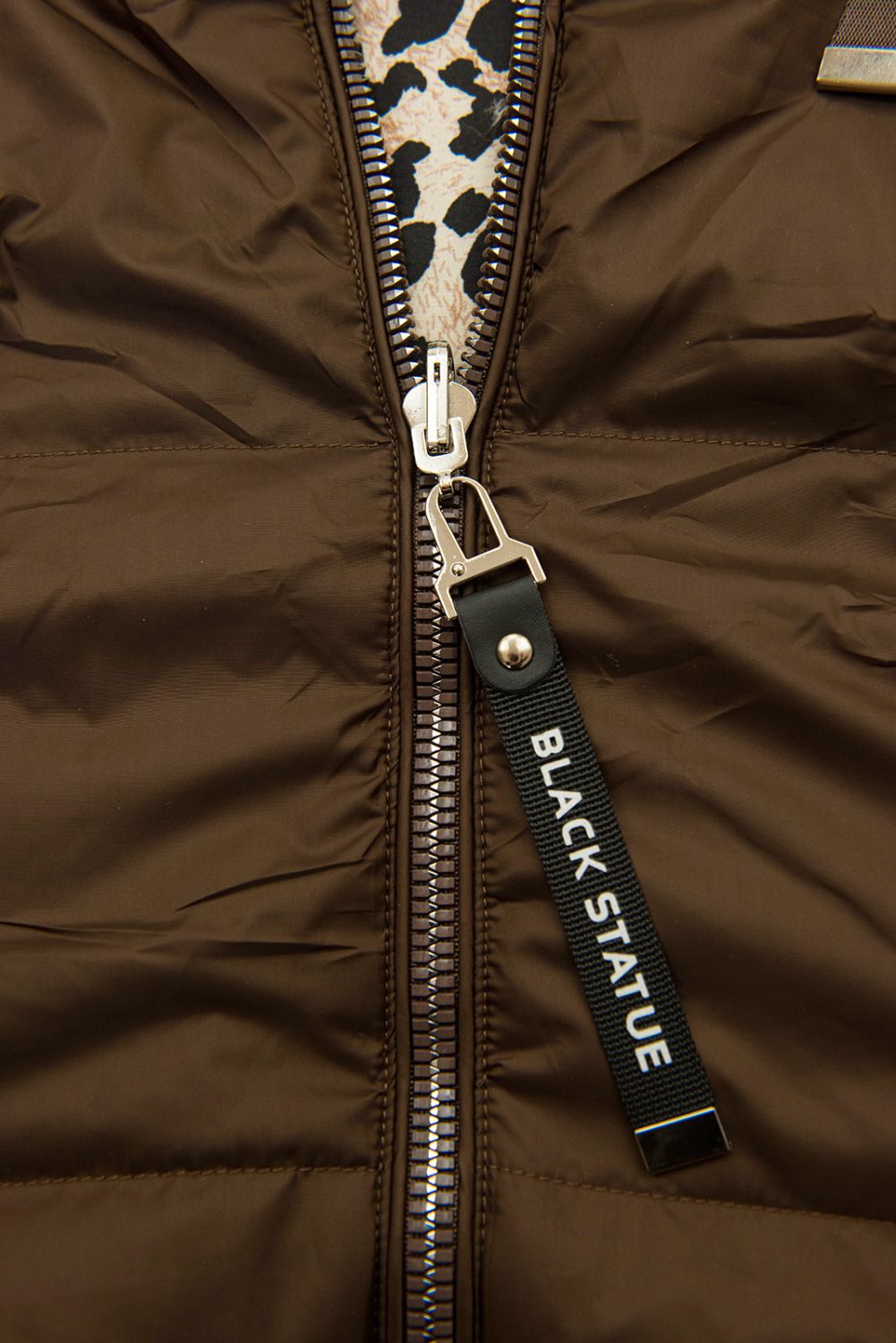 Wende-Weste mit Leopardenmuster, Schokoladenbraun