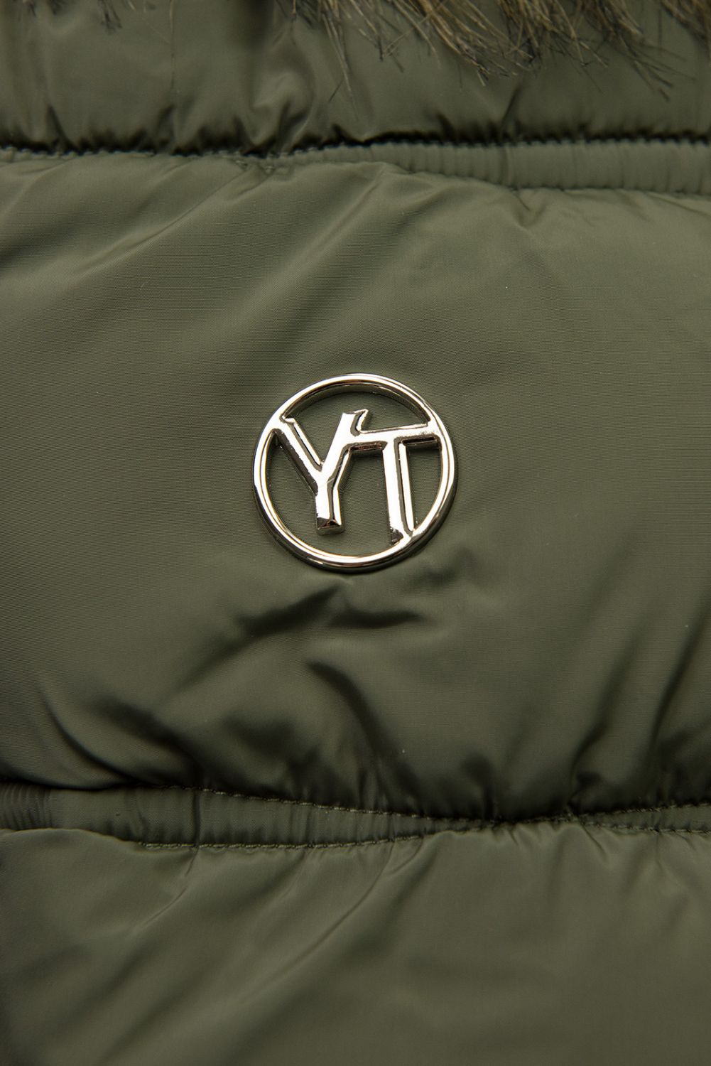 Winterjacke mit Gürtel Khaki