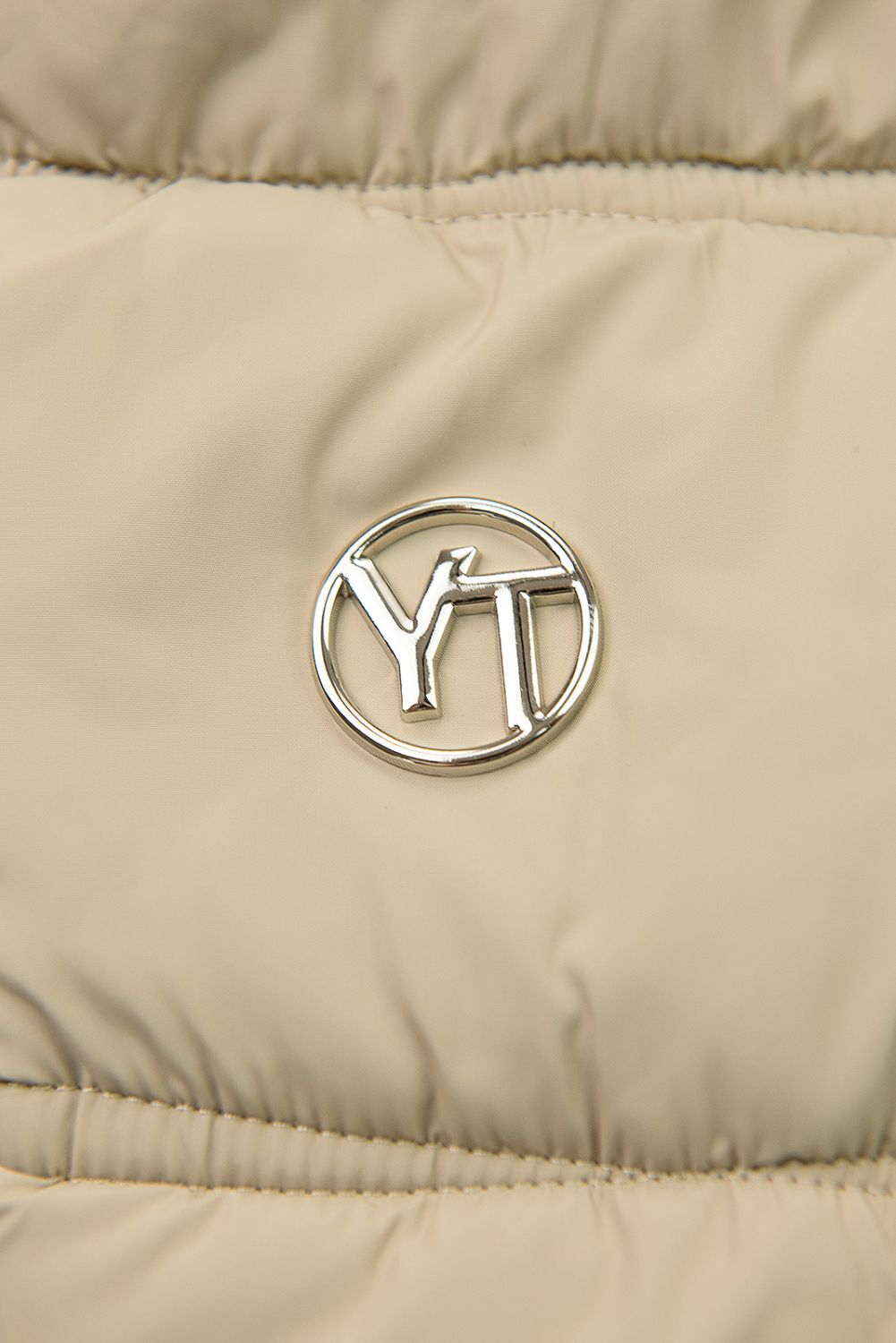 Winterjacke mit Gürtel Beige