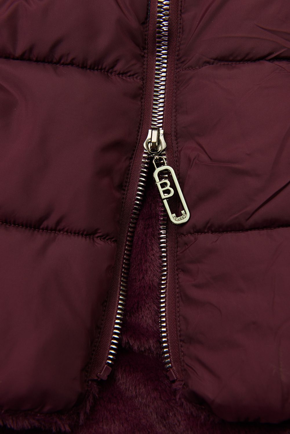 Damen Winterjacke zum Wenden Weinrot