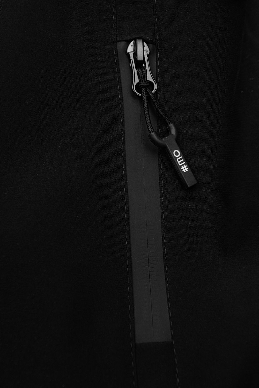 Frühlingsparka mit Zwei-Wege-Reißverschluss Schwarz