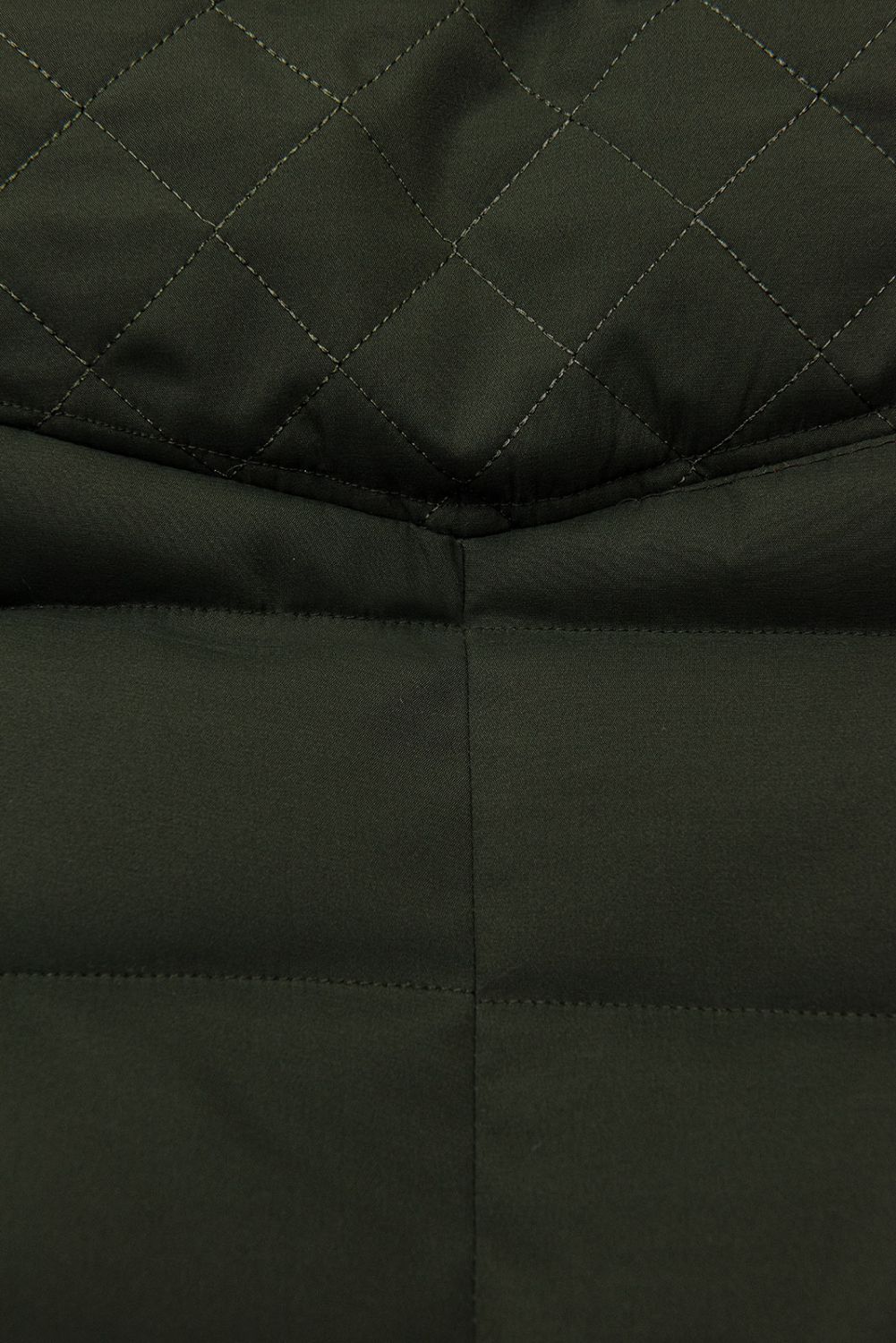 Warme Steppjacke mit Kapuze Khaki