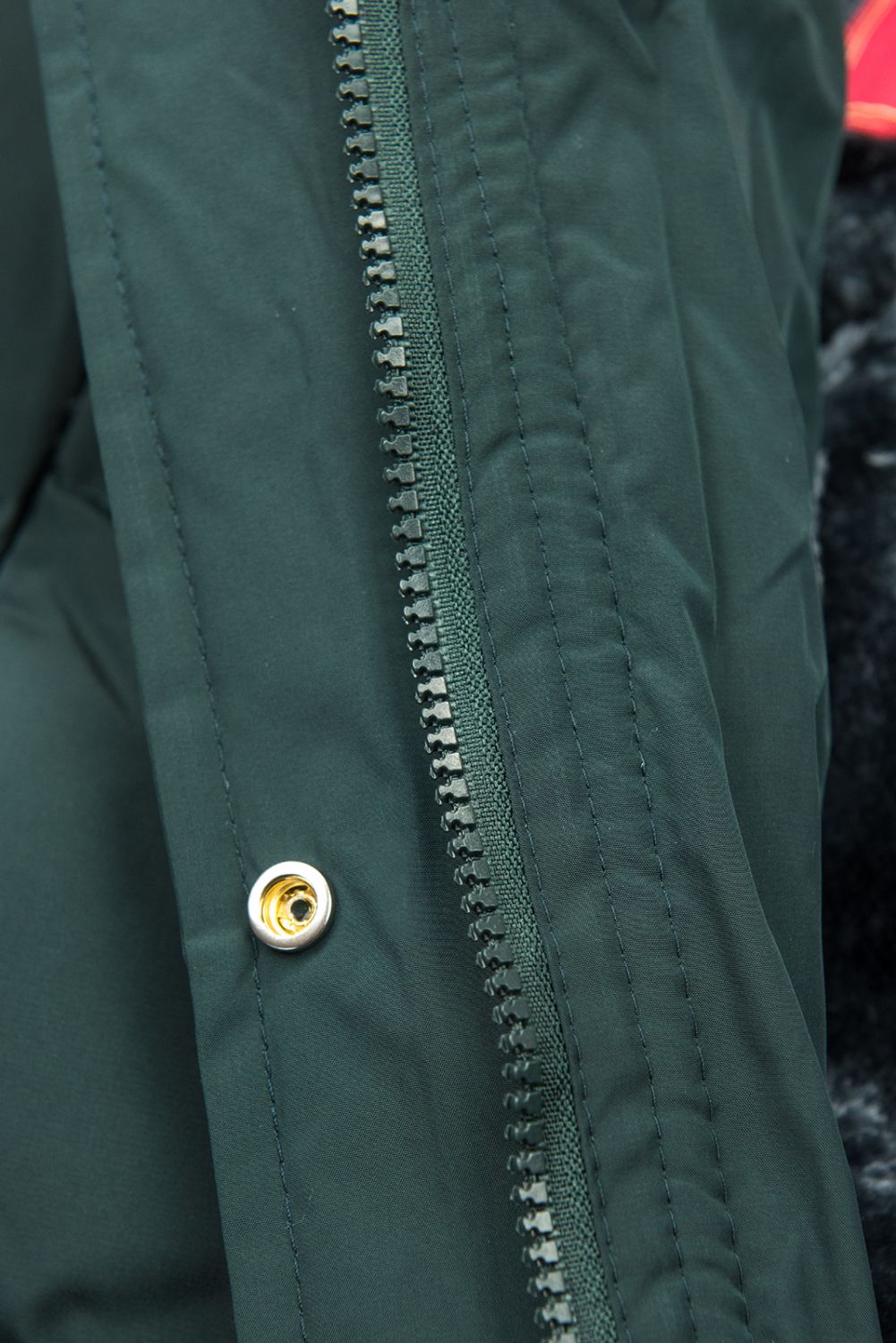 Winterjacke mit kuscheliger Teddy Fleece dunkelgrün