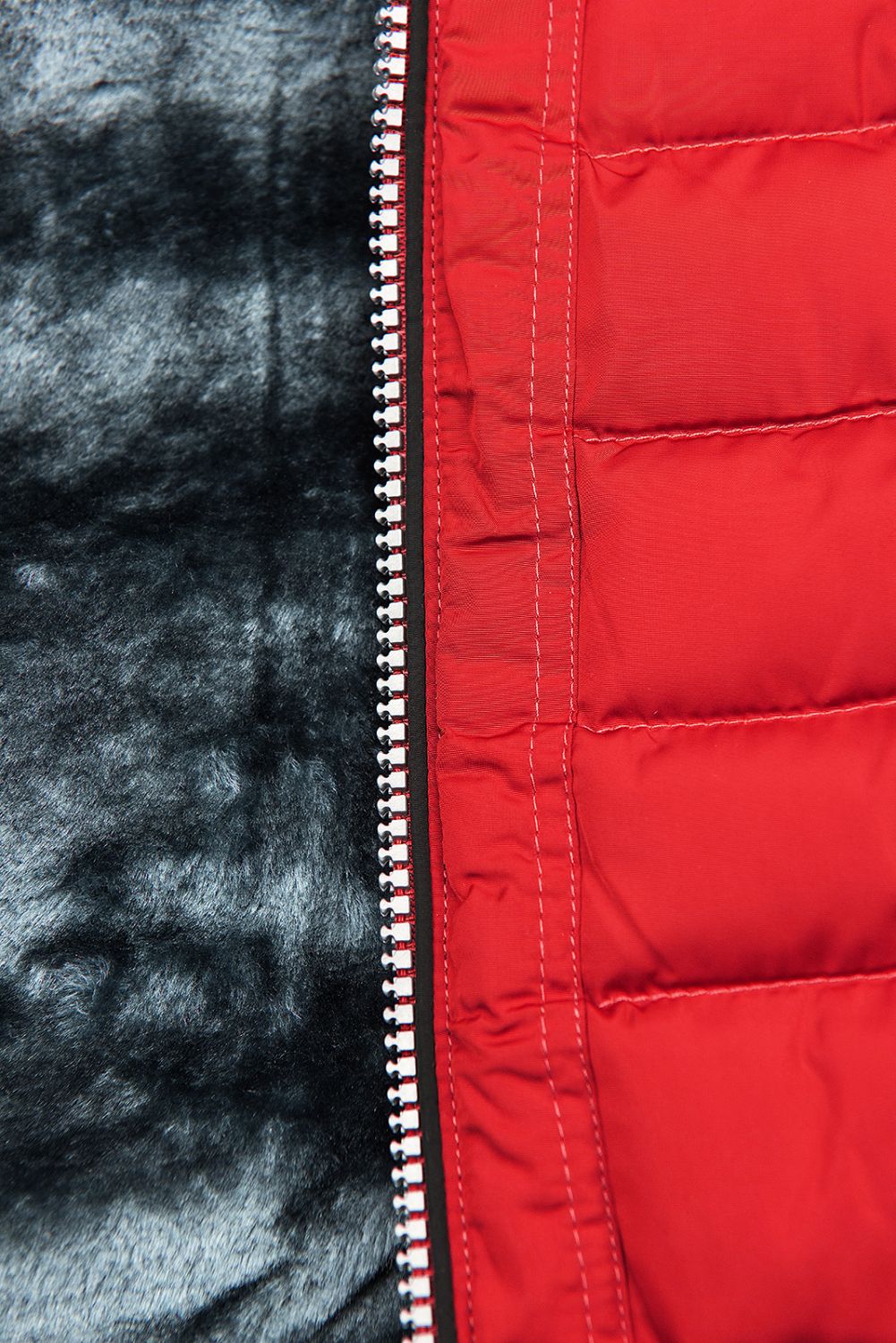 Steppjacke mit warmes Futter-Plüsch Rot