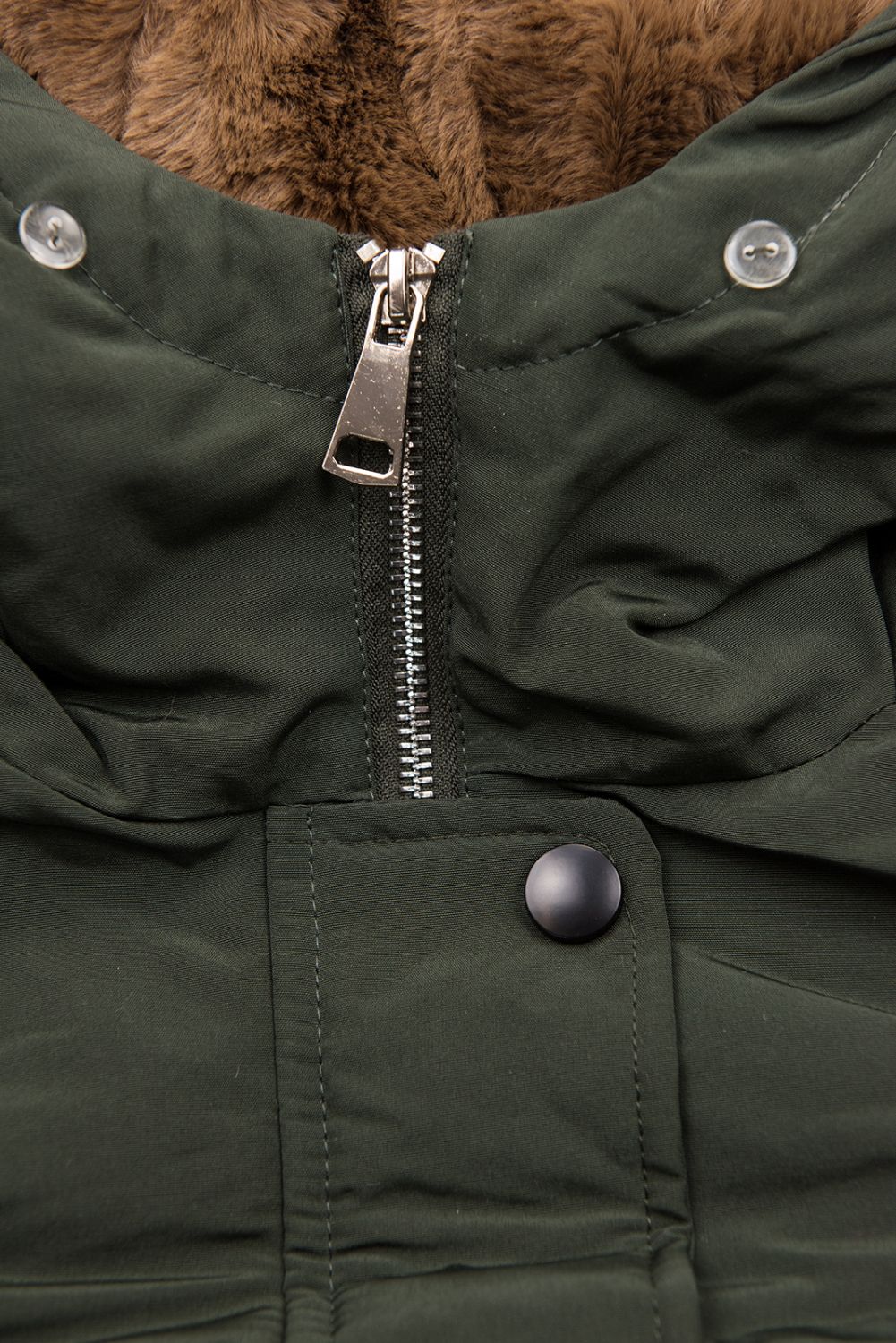Winterparka mit Futter-Plüsch grün