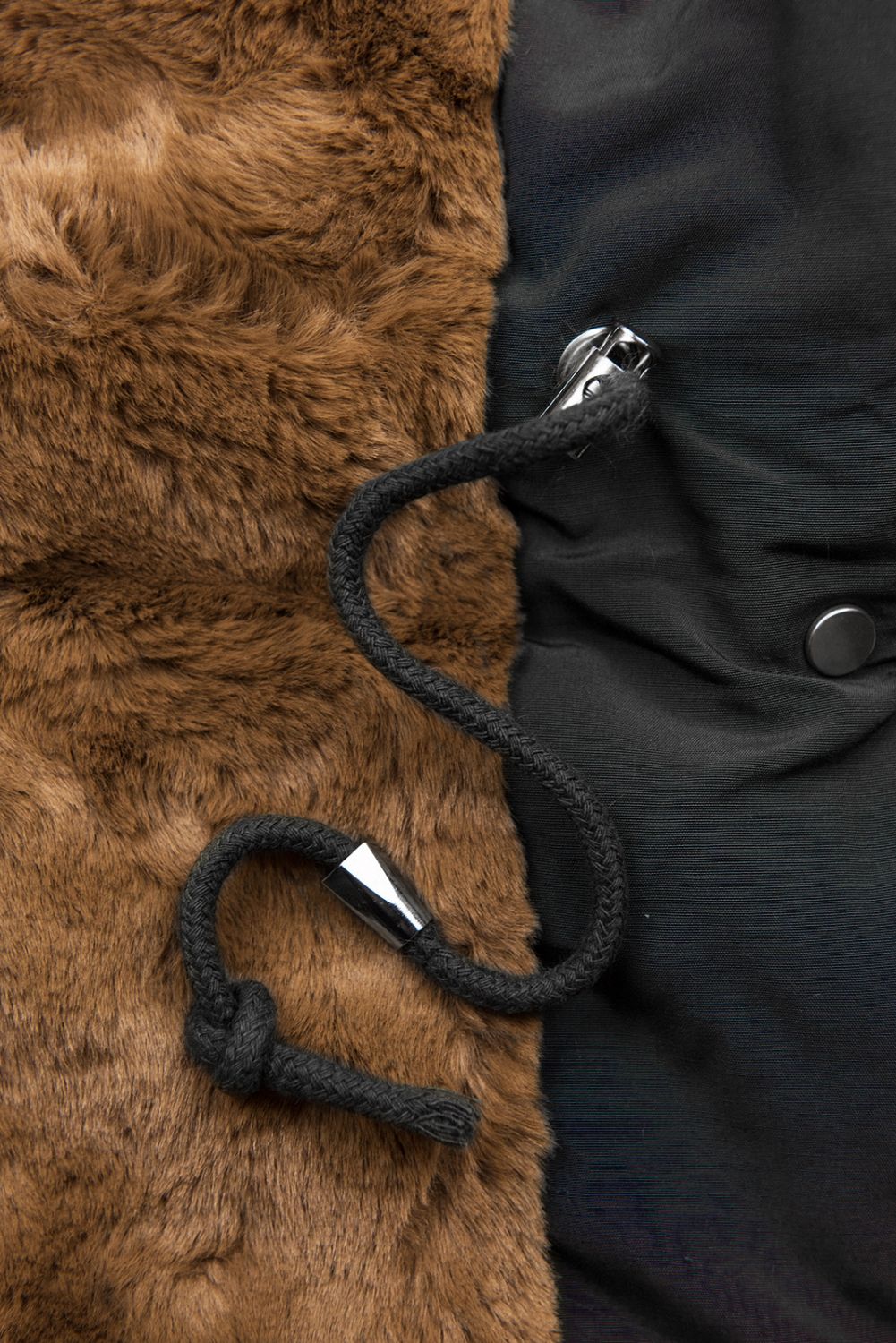 Winterparka mit Futter-Plüsch schwarz