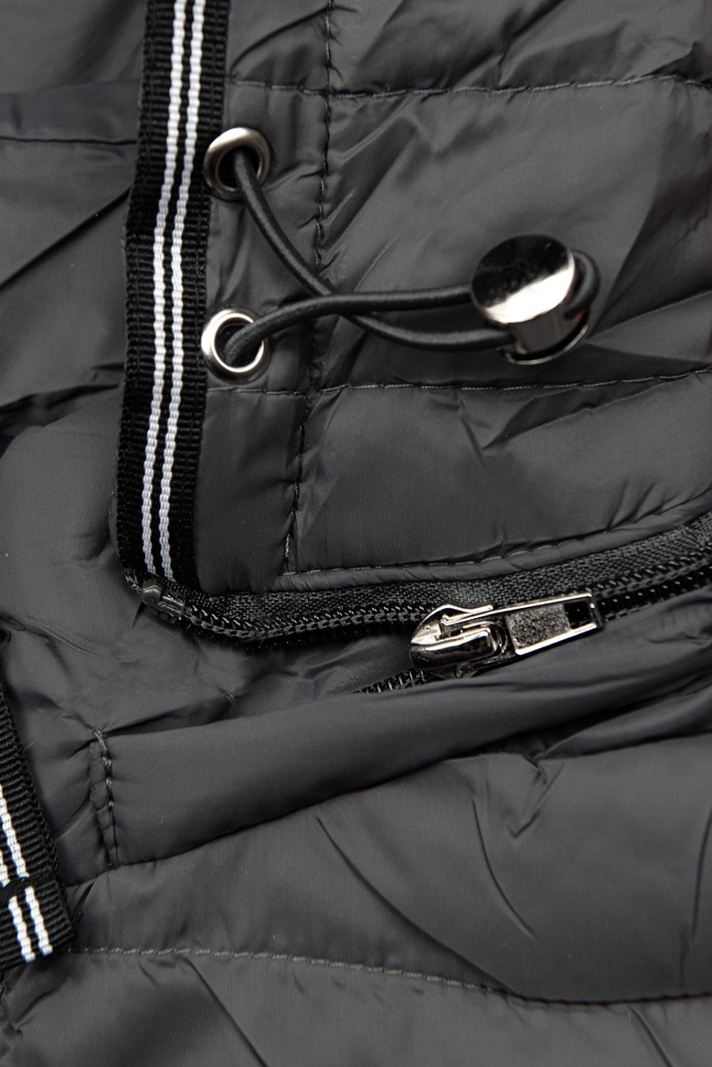 Steppjacke mit Kapuze Anthrazit