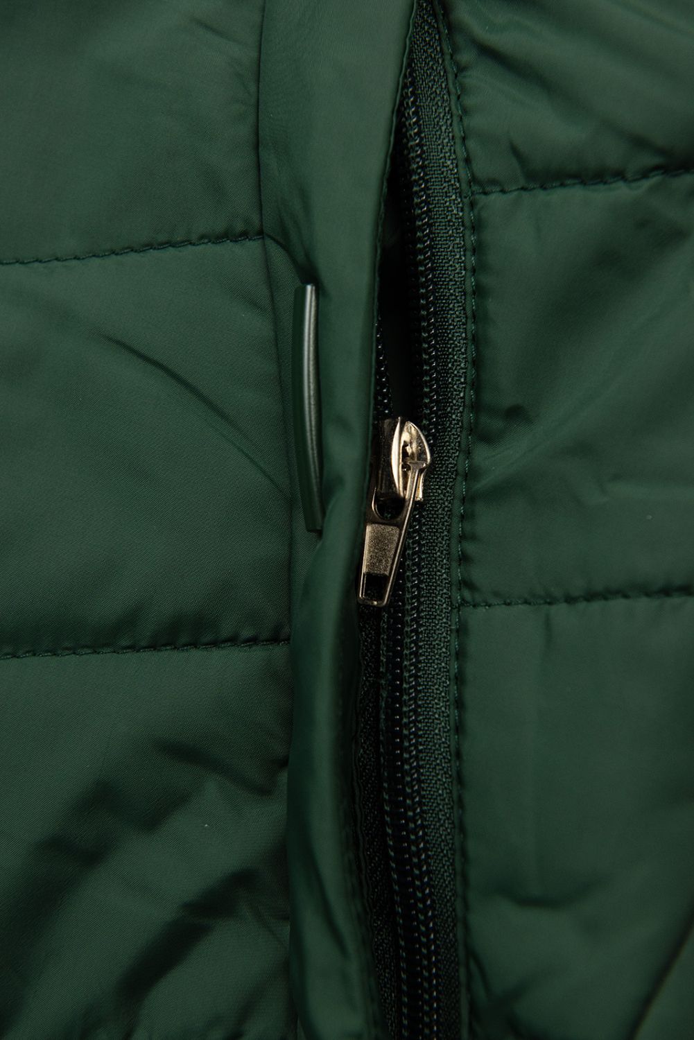 Leichte Steppjacke mit Kapuze Grün