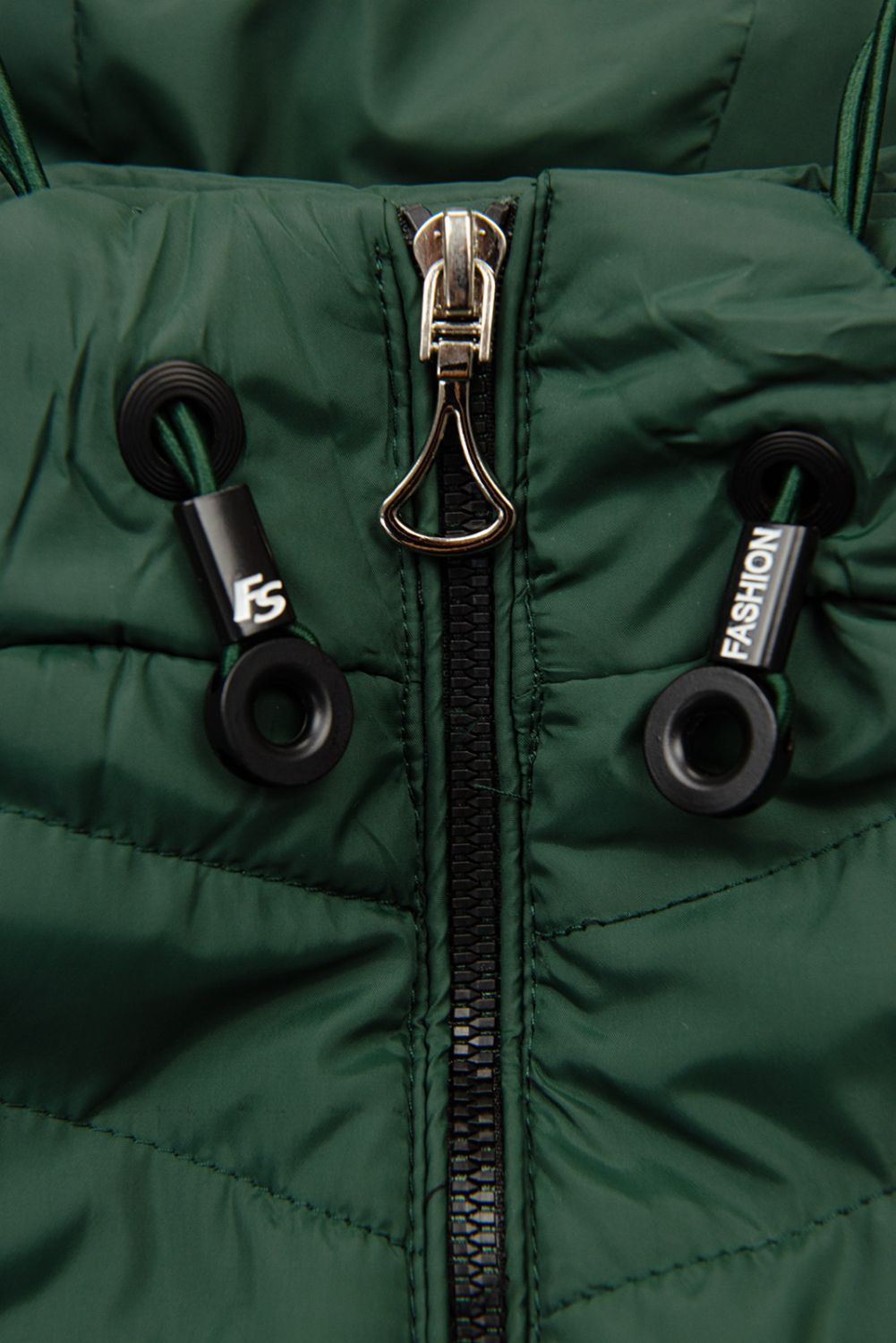 Leichte Steppjacke mit Kapuze Grün