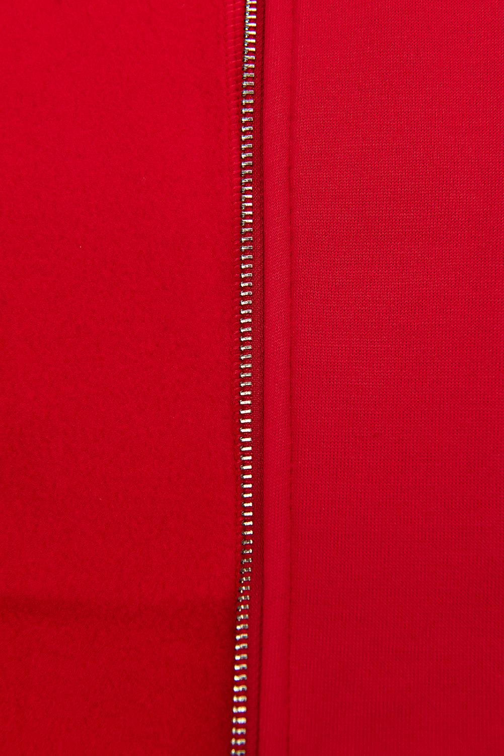 Sweatmantel in langer Form mit Kapuze rot