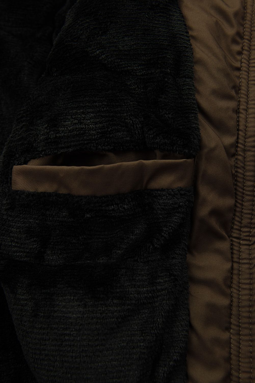 Winterjacke für Jungen Schwarz/Khaki