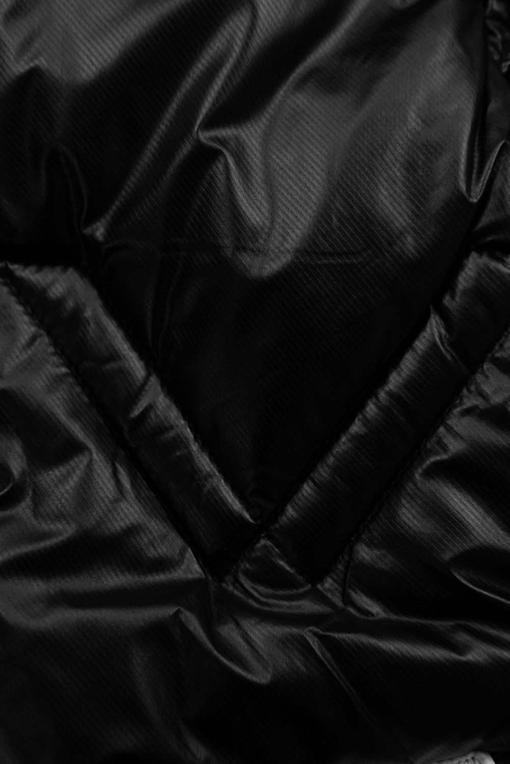 Winterjacke für Mädchen mit Kapuze Schwarz