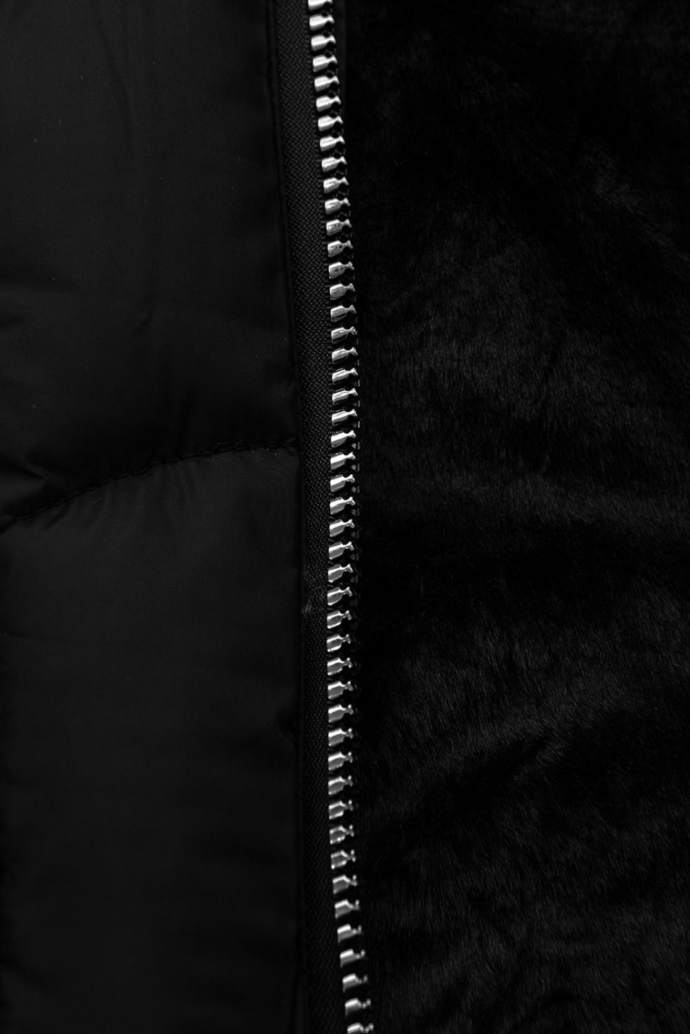 Winterjacke für Mädchen mit Handschuhen Schwarz