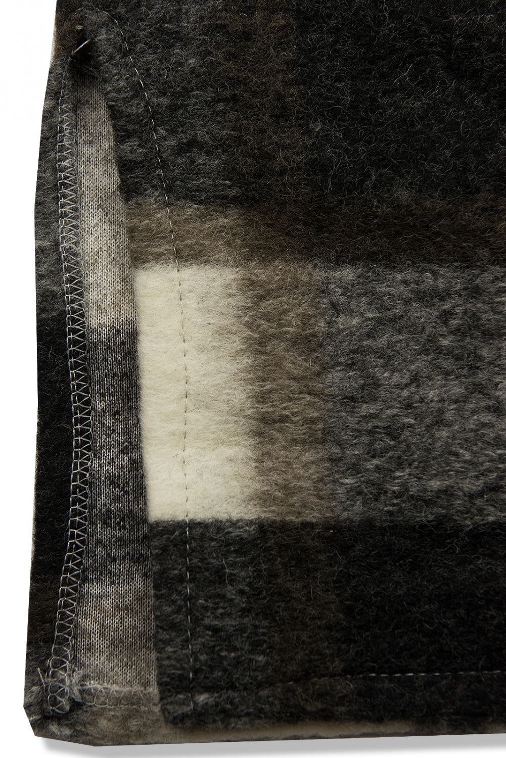 Hemdjacke in Maxilänge braun/weiß