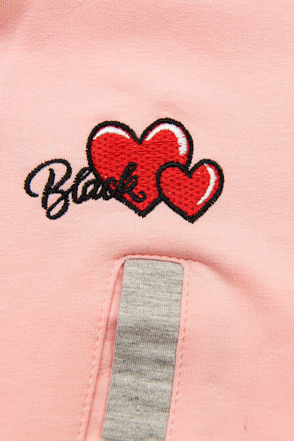 Sweatjacke im Collegestyle Rosa/Grau