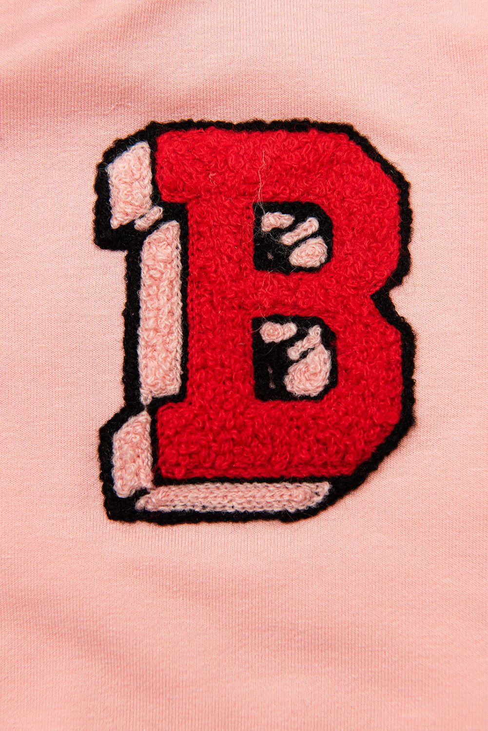 Sweatjacke im Collegestyle Rosa/Grau