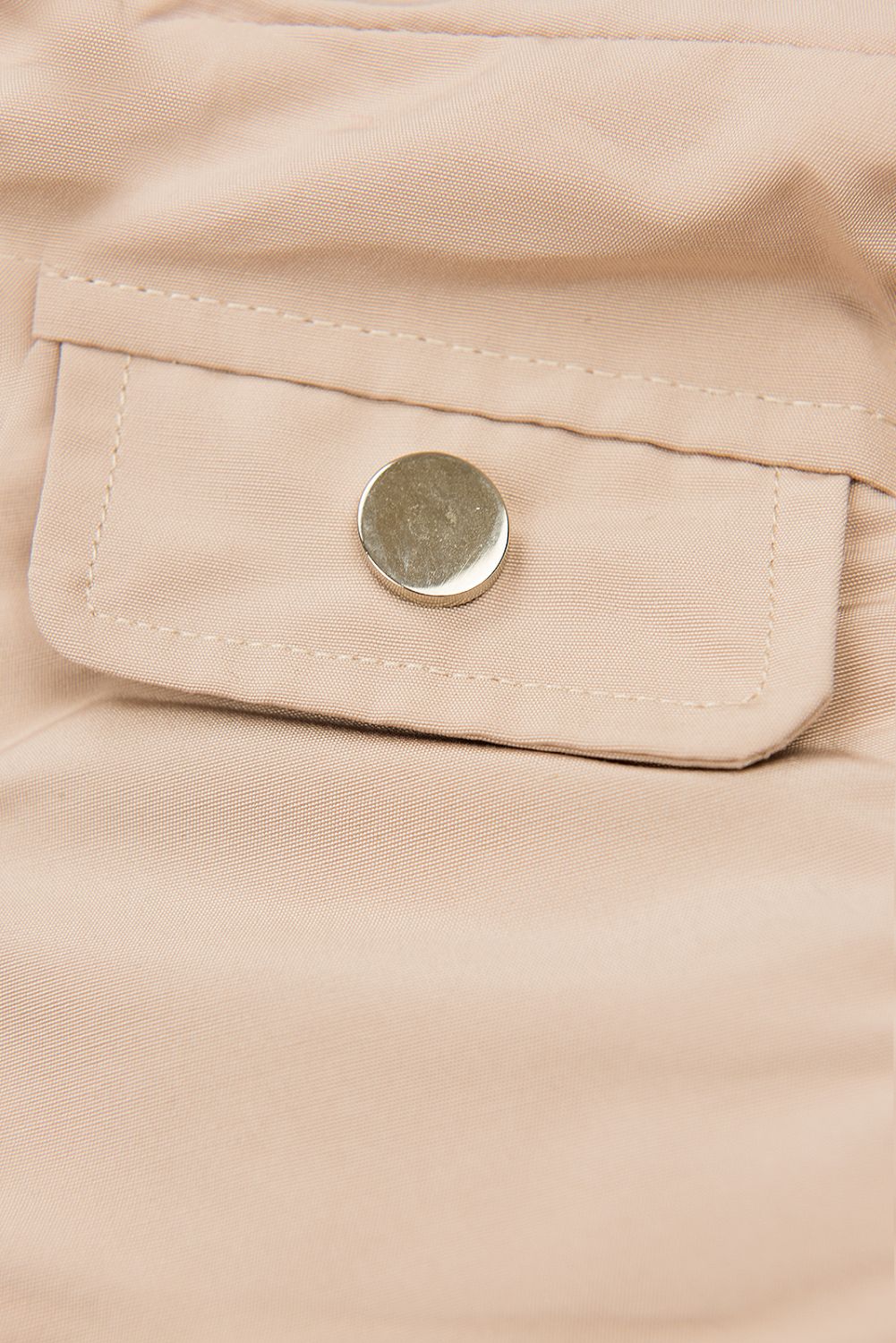 Winterparka mit abnehmbarem Kunstfell beige