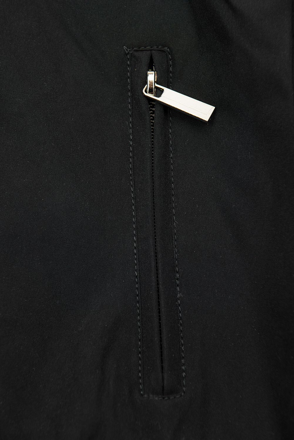 Leichter Parka mit abnehmbarer Kapuze schwarz/grau