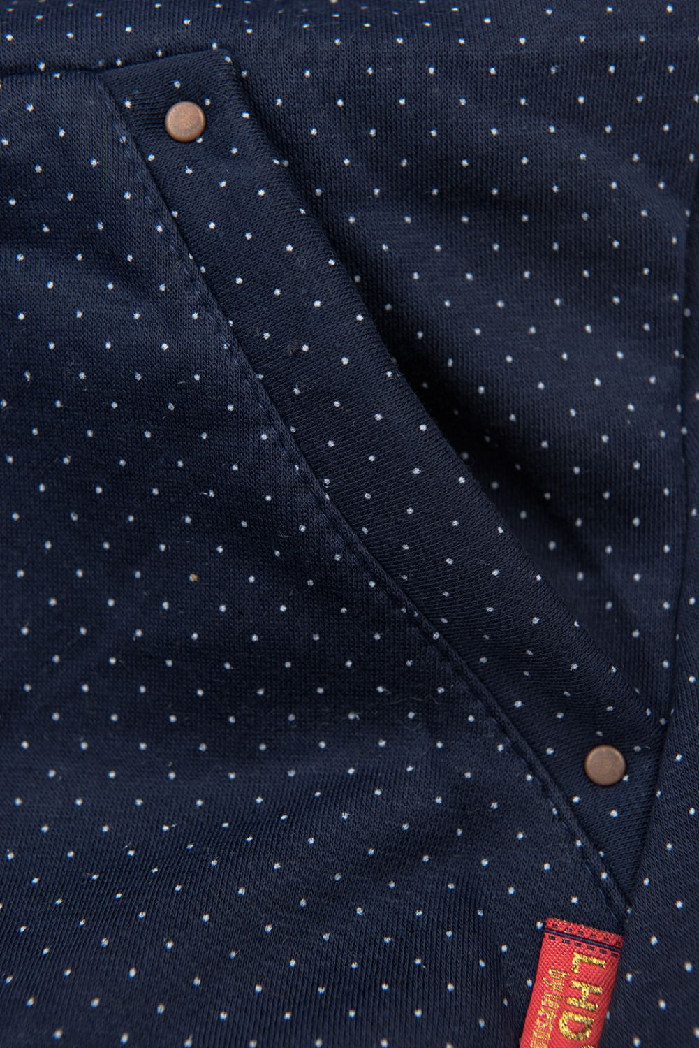 Sweatjacke mit Allover Punkte-Design dunkelblau