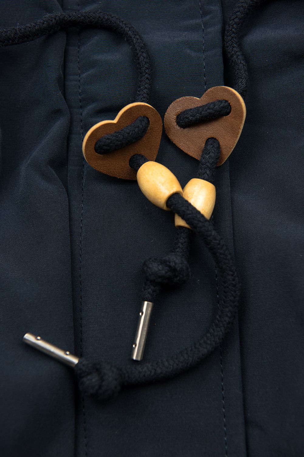 Kurzparka mit Futter-Plüsch dunkelblau