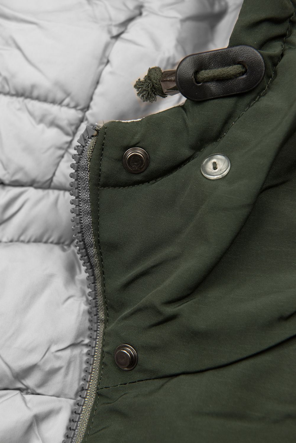 Jacke auf beiden Seiten tragbar khaki/grau