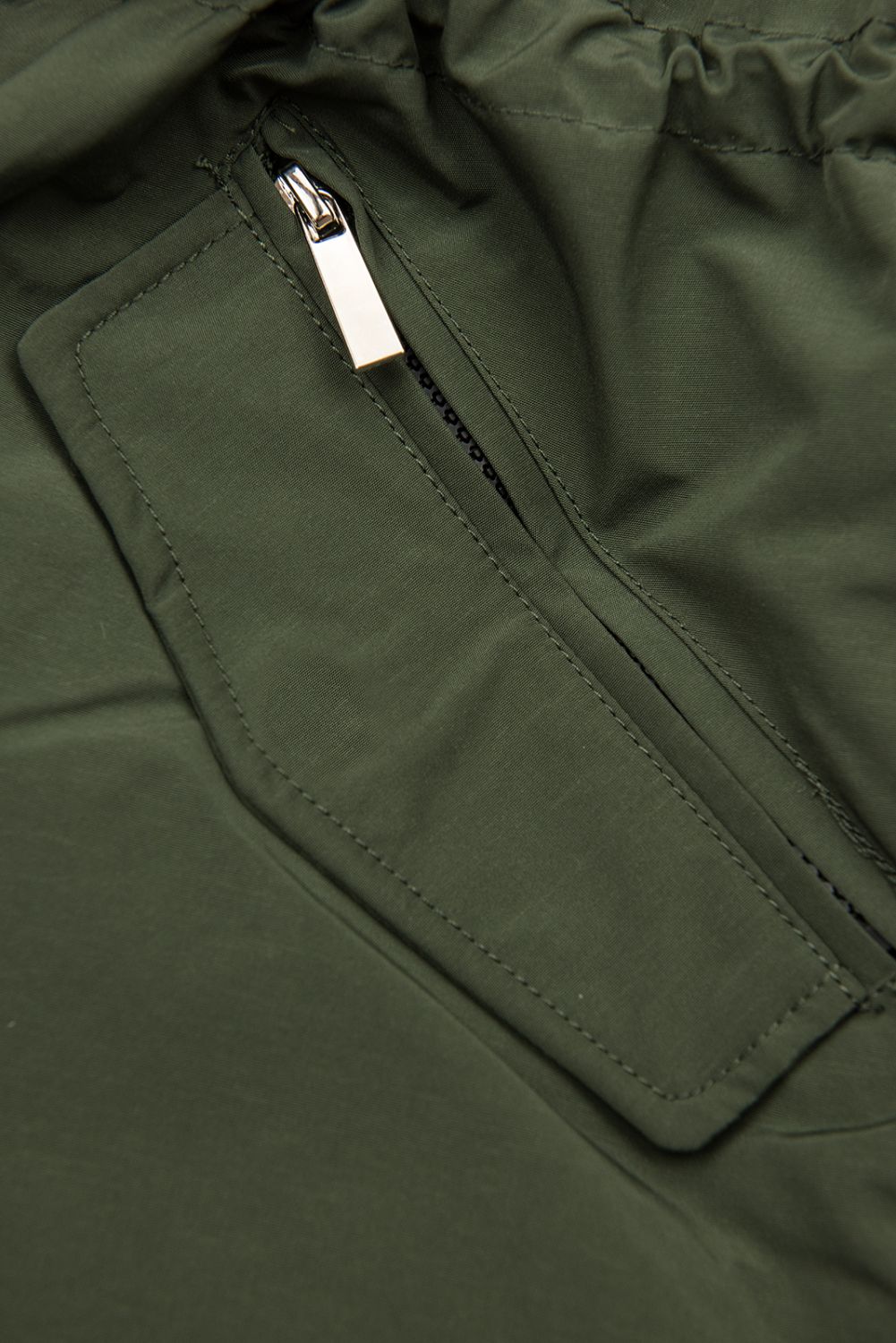 Parkajacke mit Teddy-Futter khaki