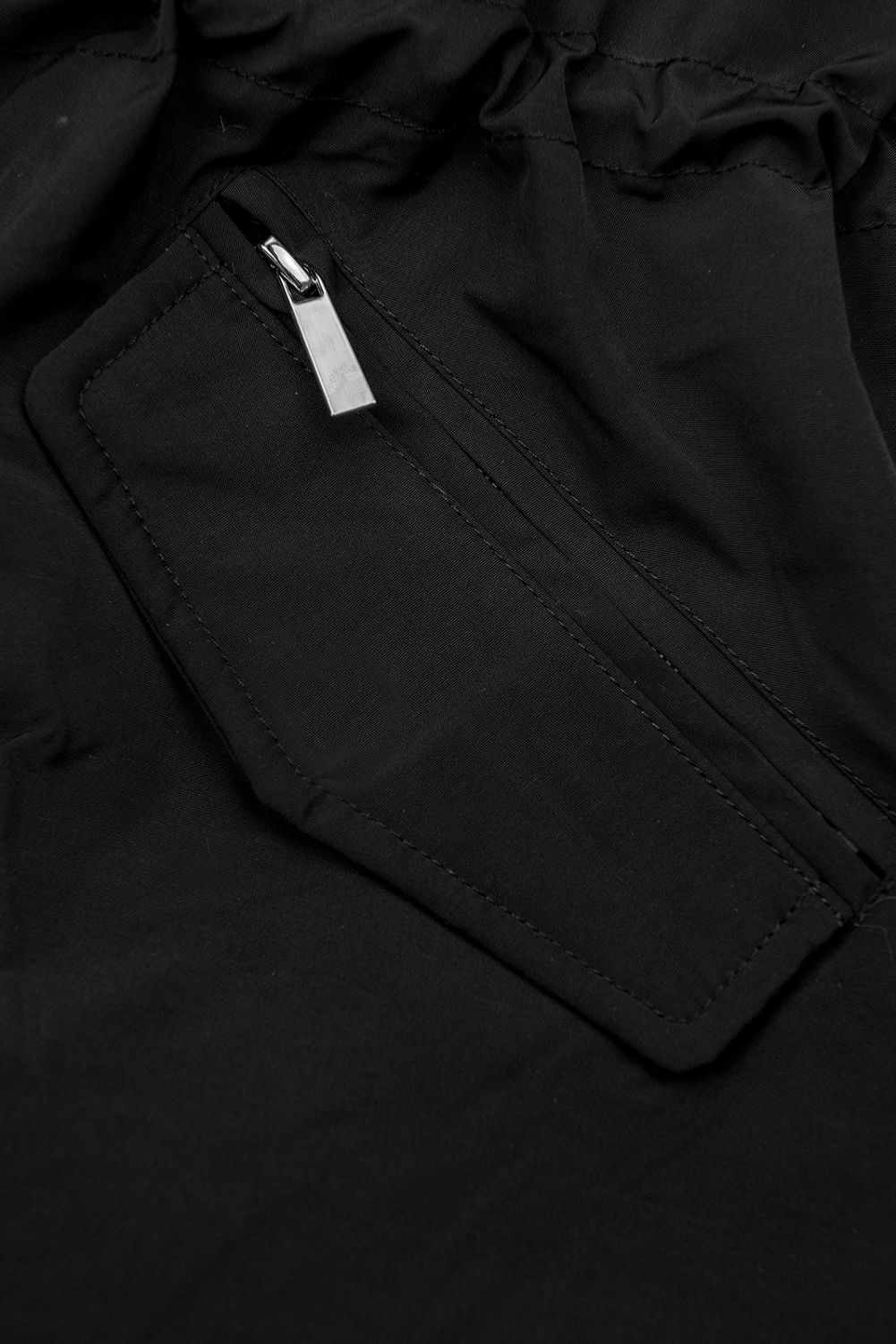 Parkajacke mit Teddy-Futter schwarz/beige